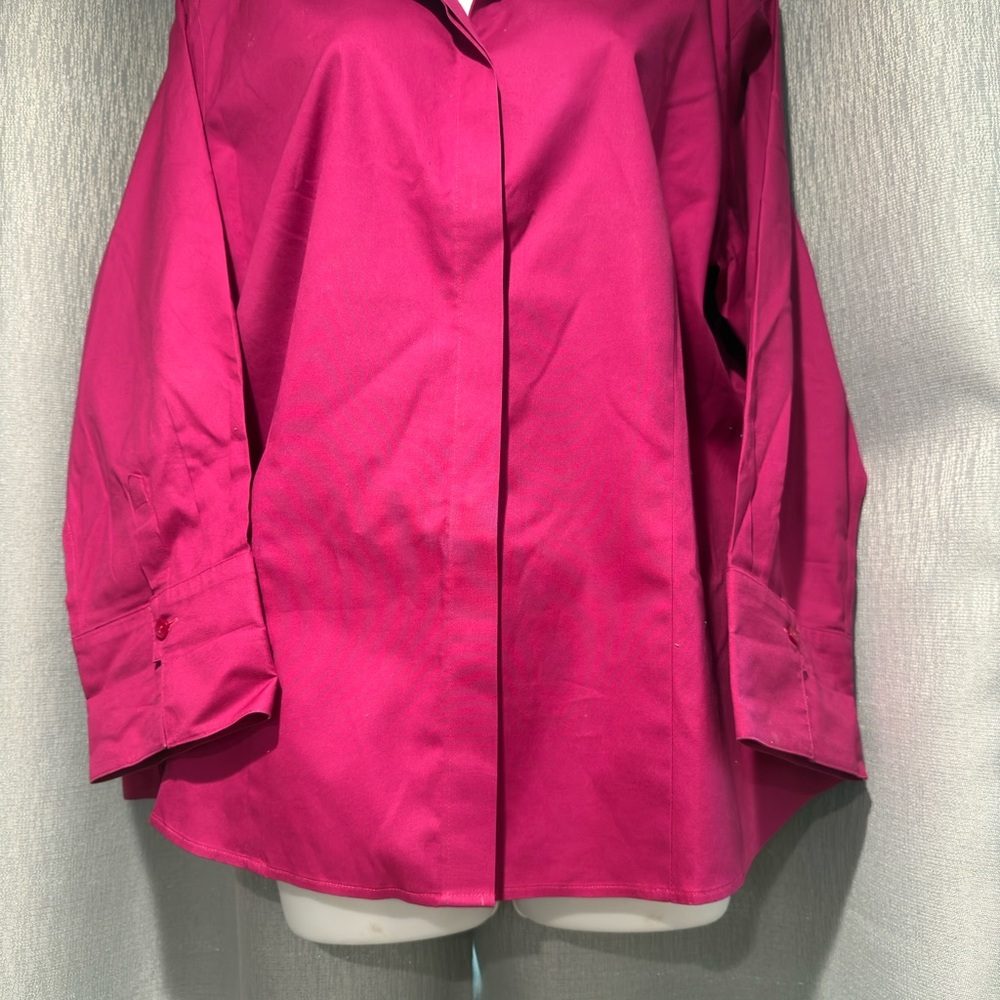 Chico's Vibrant Pink Button-Down Shirt
